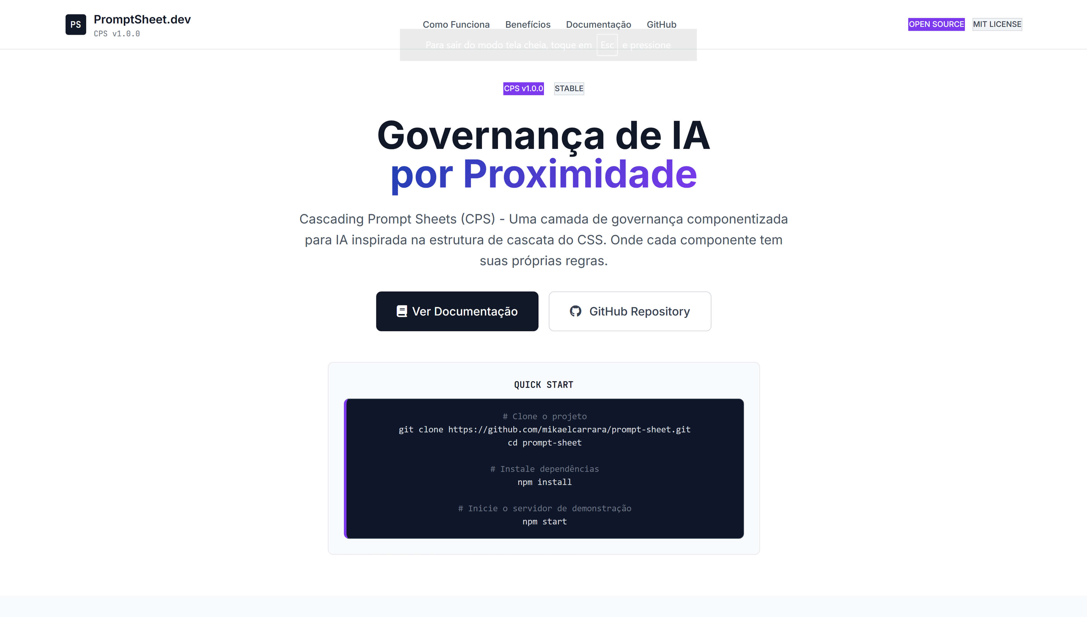 PromptSheet — Governança de IA por Proximidade